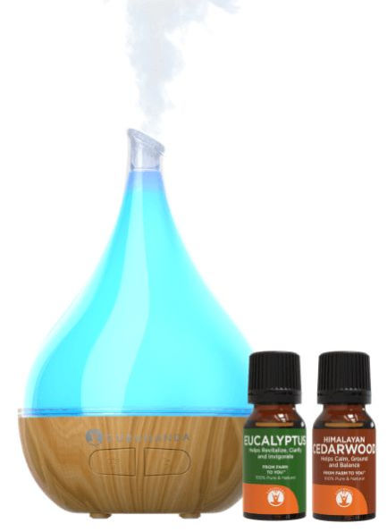 Rain Drop Ultrasonic Diffuser + 2 Essential Oils