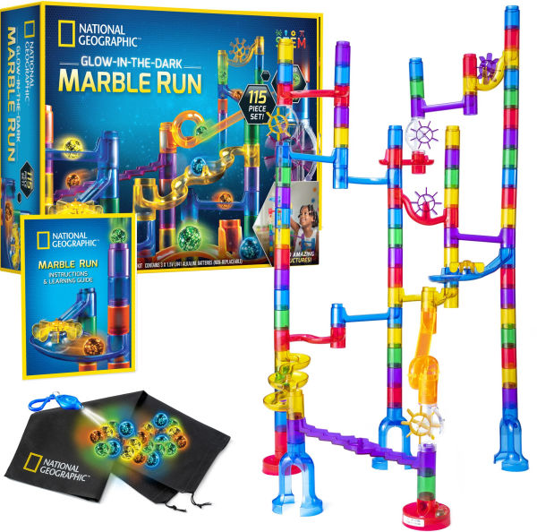 National Geographic Glow in the Dark Marble Run 115 piece by Blue Marble Barnes Noble