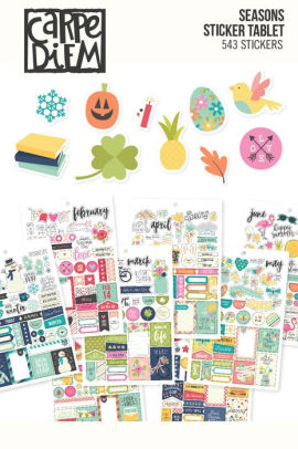 Seasons Planner Sticker Tablet 12 A5 Size Sticker Sheets 543