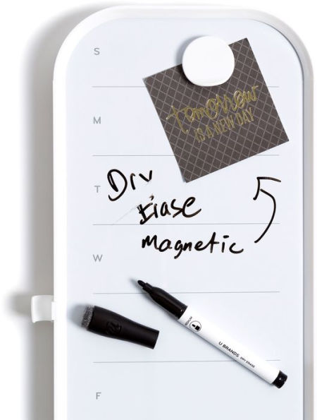 U Brands Magnetic Dry Erase Weekly Board, 7 x 16