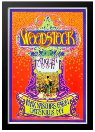 Title: Concert poster designed by Bob Masse for Woodstock festival at Max Yasgur's Farm in NY on August 15, 16, 17, 1969