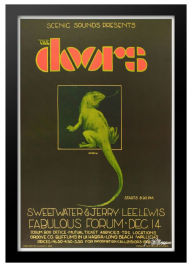 Concert poster designed by Bob Masse for The Doors, Sweetwater and Jerry Lee Lewis at the Fabulous Forum