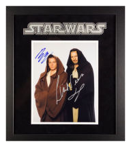 Star Wars - Signed Movie Photo - Framed Artist Series Features classic photo signed by Liam Neeson and Ewan McGregor