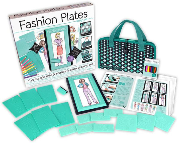 Melissa & Doug Fashion Design Art Activity Kit - 9 Double-sided Rubbing  Plates, 4 Pencils, Crayon : Target