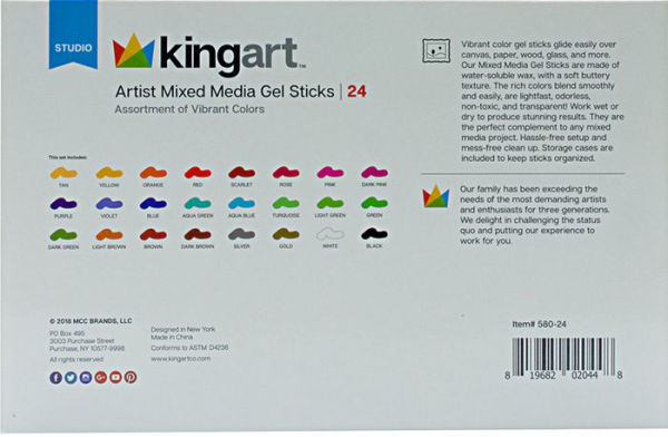 KINGARTTM Crayons - 24-Pc. Mixed Media Gel Stick Set - Yahoo Shopping