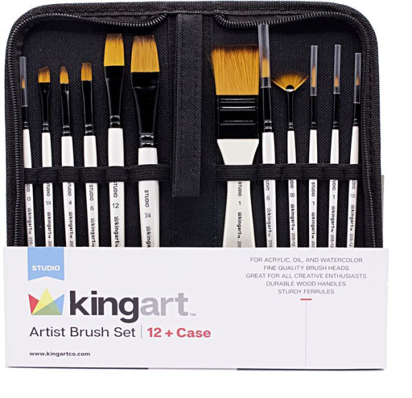 Artist Brushes with Case - 12 pcs