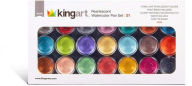 Pearlescent Pan Paints with Brush - 21 pc Set