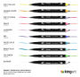 Alternative view 2 of Dual Tip Brush Marker - set of 10 - Pastel Colors