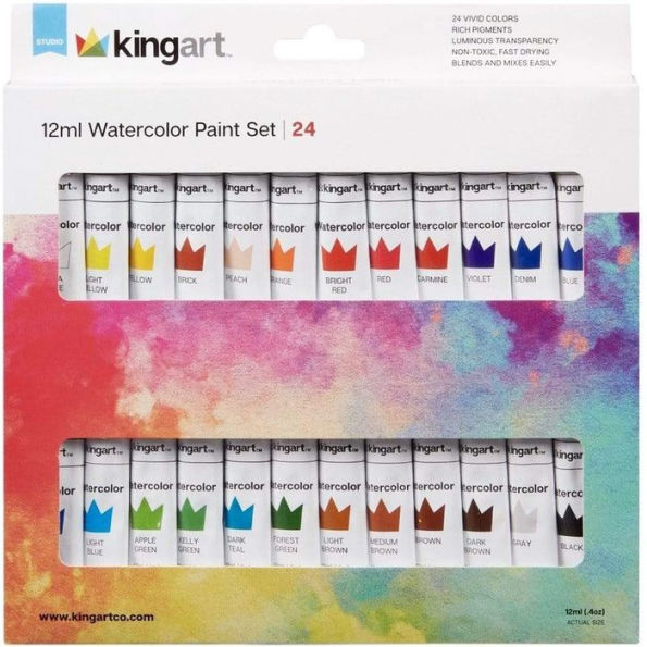 12 ml Watercolor Paints - 24 pc Set