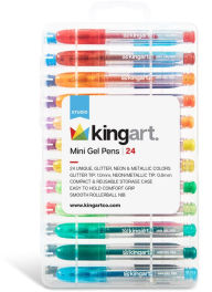 Buy Kingart 80 pieces soft grip gel pens violet combo Online