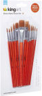 Alternative view 2 of Brown Nylon Round and Flat Brushes - 12 pc Set