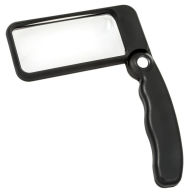 Title: Hinge Lighted Rectangular Magnifier - Black