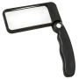 Hinge Lighted Rectangular Magnifier - Black