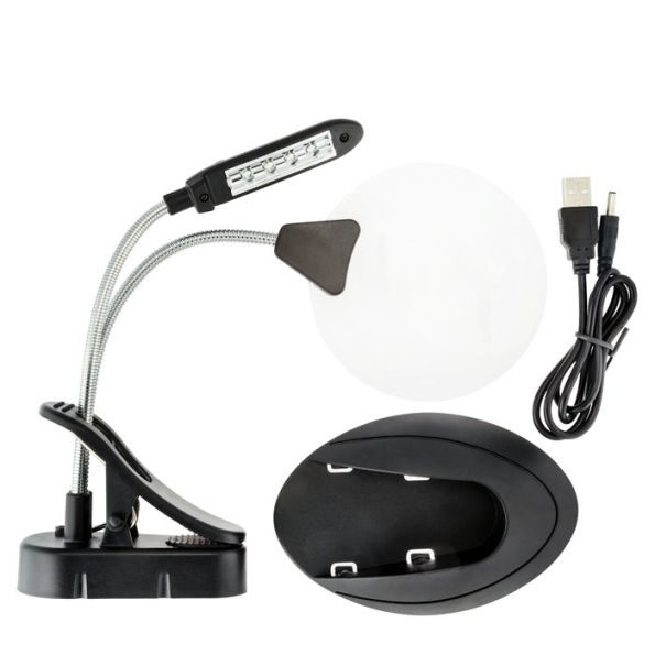 Lighted Table Lamp Magnifier - 4 LED's 4" lens