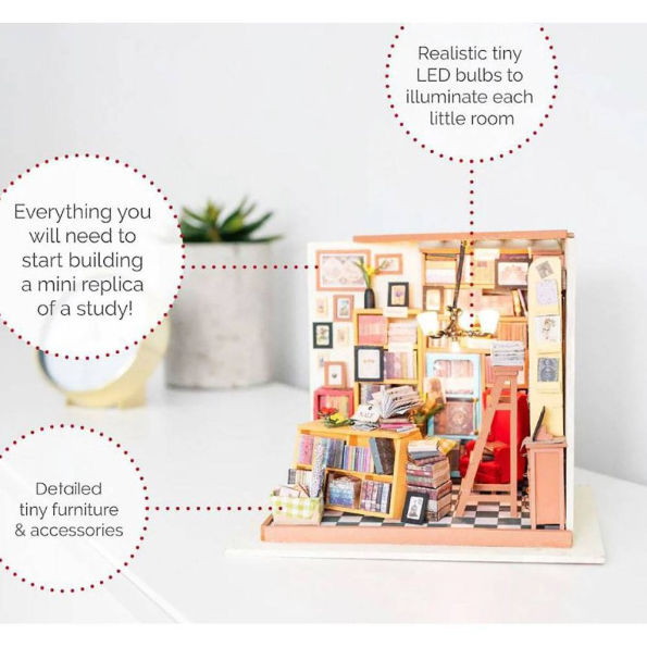 DIY Miniature House Kit: Sam's Study