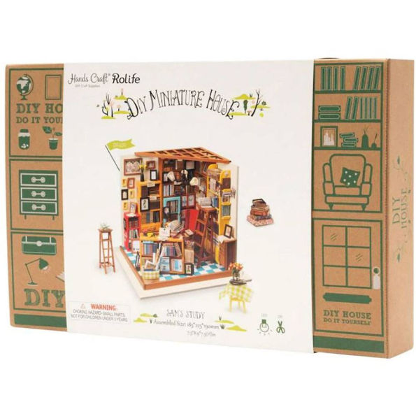 DIY Miniature House Kit: Sam's Study