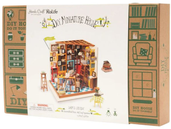 DIY Miniature House Kit: Sam's Study