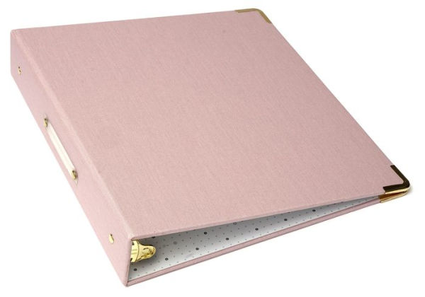 russell+hazel Bookcloth Mini 3 Ring Binder Peony