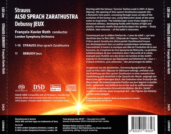 Strauss: Also sprach Zarathustra; Debussy: Jeux