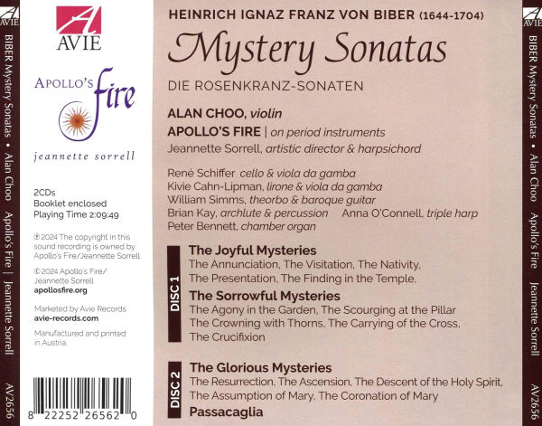 Heinrich Ignaz Franz von Biber: Mystery Sonatas (Die Rosenkranz-Sonaten)