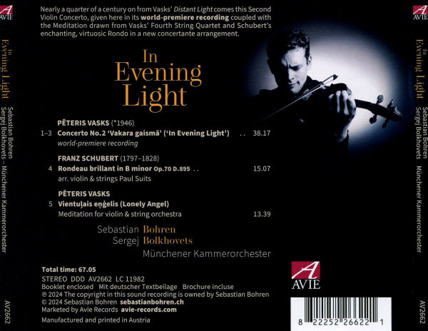 In Evening Light: Vasks, Schubert