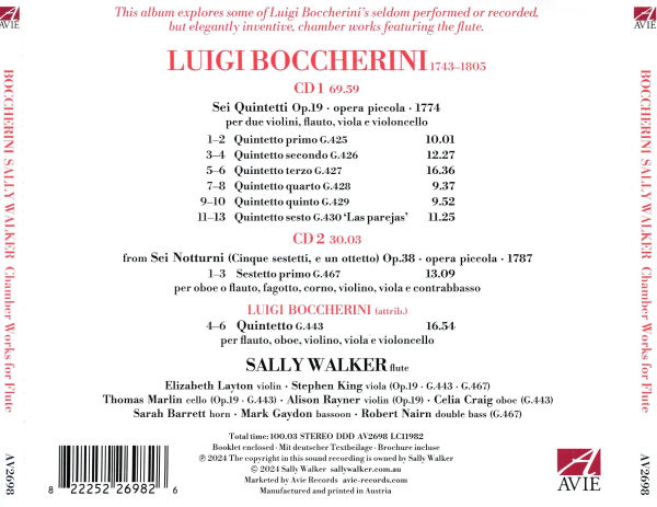 Boccherini: Chamber Works for Flute