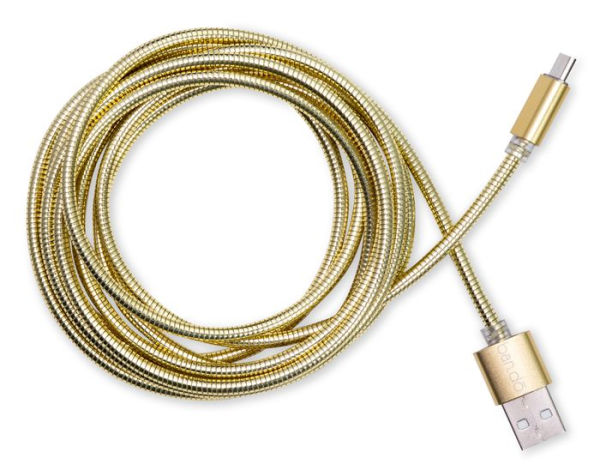 Ban.do Extra Large Micro USB Charging Cord, Metallic Gold