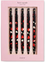 kate spade new york Click Pen Set of 5, Celebration Hearts