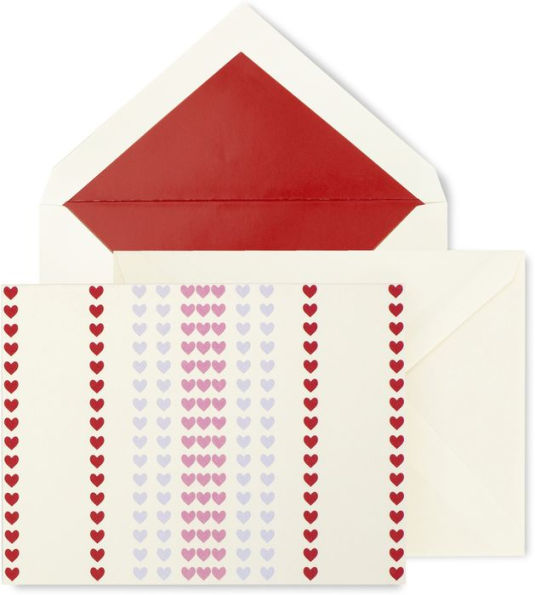 kate spade new york Notecard Set, Heart Pinstripe