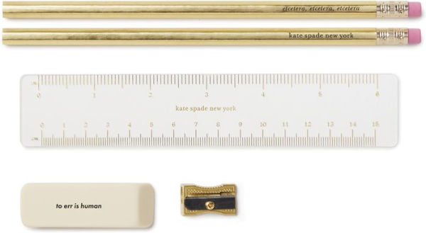 kate spade, Office, Kate Spade Pencil Case Including 2 Pencils Sharpener  Eraser And Ruler