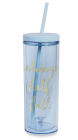 kate spade new york Acrylic Tumbler with Straw, Always Half Full