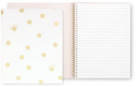 Title: kate spade new york Concealed Spiral Notebook, Gold Dot with Script