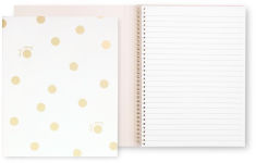 Alternative view 1 of kate spade new york Concealed Spiral Notebook, Gold Dot with Script