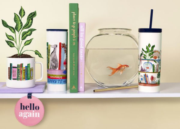 kate spade new york Acrylic Thermal Mug, Bookshelf