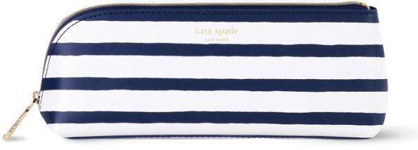 kate spade new york Pencil Case, Navy Painted Stripe