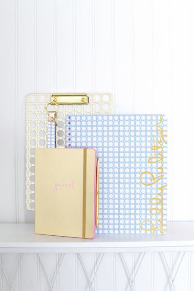 Lilly Pulitzer Journal with Pen, Gold