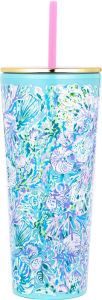Title: Lilly Pulitzer Tumbler with Straw, Soleil It On Me