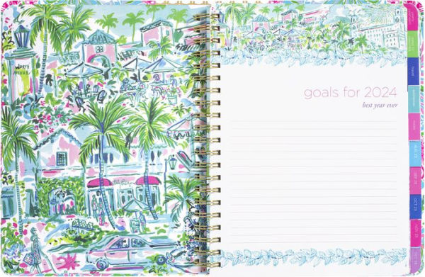 Lilly Pulitzer 17 Month Medium Agenda Safari Sangria Gold