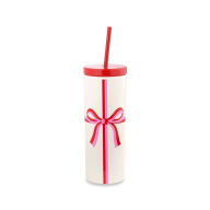 Title: Kate Spade Holiday Bow Tumbler With Straw