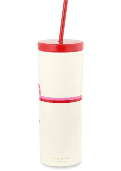 Holiday Bow Tumbler with Straw