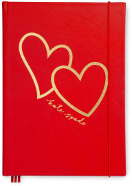 Title: Take Note XL Notebook, Brushstroke Hearts