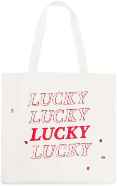 Canvas Book Tote, Lucky