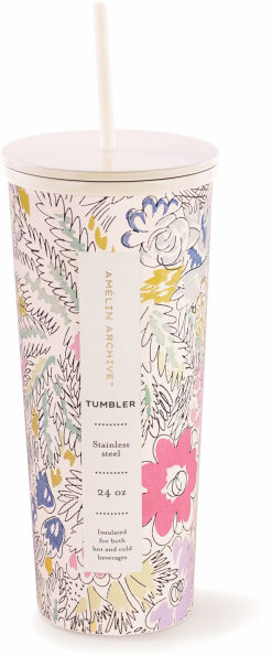 Stainless Steel Tumbler with Straw