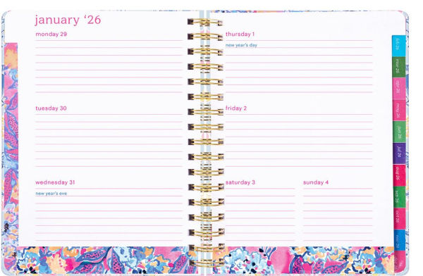 2025-2026 Large 17M Rousseau Pink Cute as Shell Planner