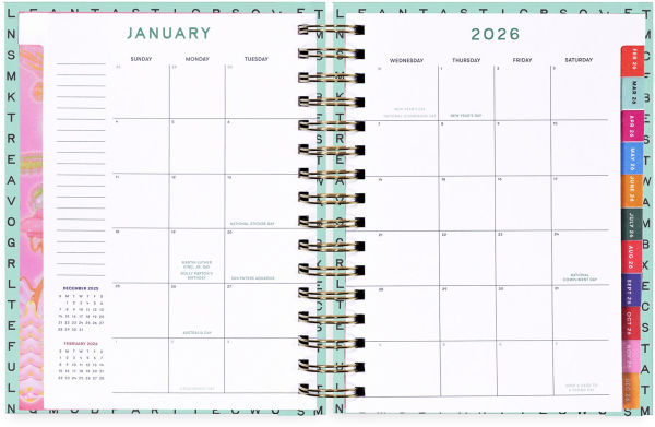 2025-2026 17 Month Medium Planner, Mint Crossword