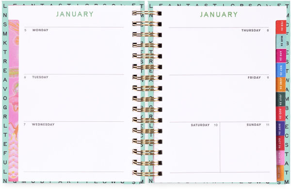 2025-2026 17 Month Medium Planner, Mint Crossword