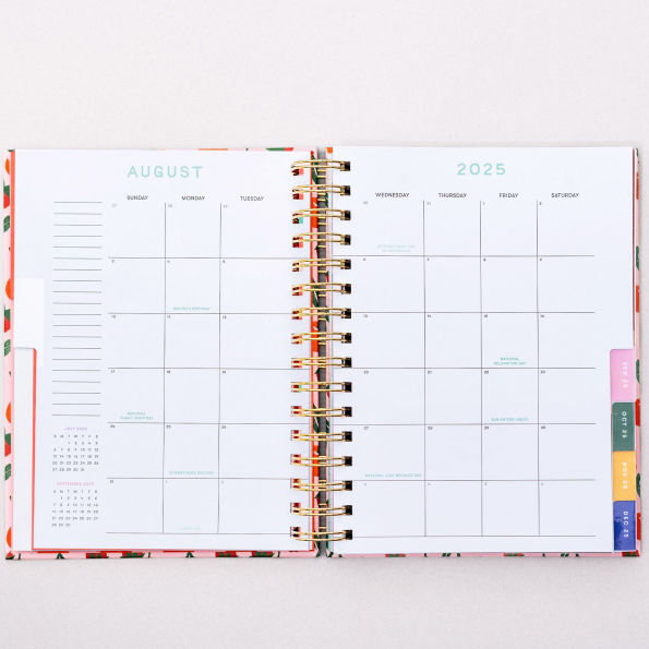2025-2026 17 Month Medium Planner, Cherries and Strawberries