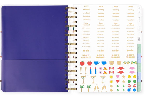 2025-2026 Kate spade New York 17 Month Mega Planner, Charmed Bookshelf Blue