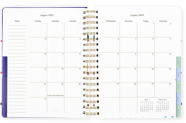 2025-2026 Kate spade New York 17 Month Mega Planner, Charmed Bookshelf Blue