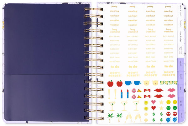 2025-2026 Kate Spade New York 17 Month Large Planner, Coastal Garden